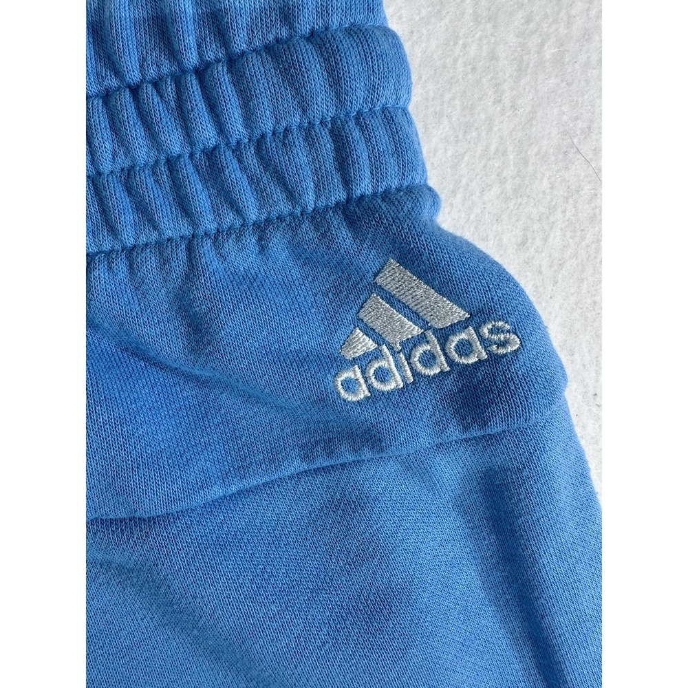 Adidas Blue French Terry Logo Drawstring Athletic Shorts Women's Size Small - Picture 9 of 9